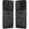 Protective Case - BOOLING - for Samsung Galaxy S21 Plus - Shockproof - Army Style - Black Back Ring
