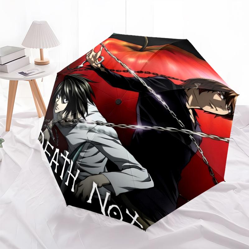 1 шт. Зонт D-Death Note2, Защита от солнца и УФ-излучения. У него восемь прочных ребер для использования на открытом воздухе, и он идеально подходит в качестве праздничного подарка.