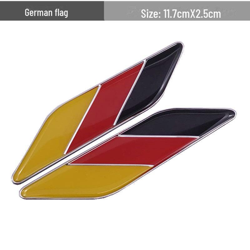 Декоративная металлическая наклейка для крыльев европейского автомобиля - Германия Франция Италия Канада