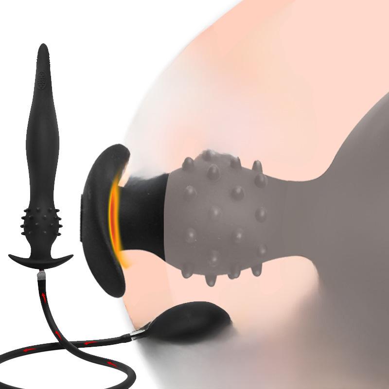 Надувной анальный расширитель для мужчин и женщин - длинный силиконовый анальный мастурбатор