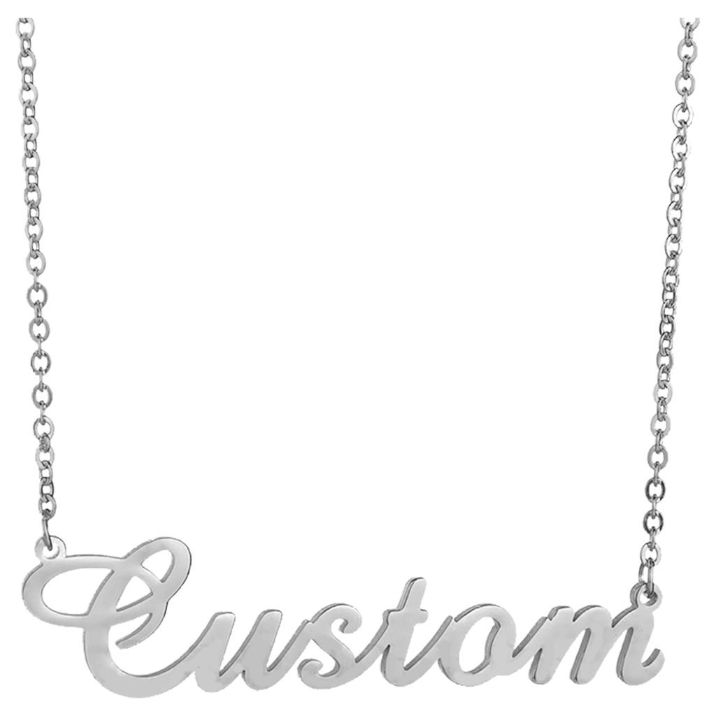 Ожерелье с именем, Ожерелье «Пищевая цепочка», Индивидуальное ожерелье, Уникальный подарок для жены