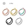 Кольцо в нос Двойное кольцо из нержавеющей стали для одинарного пирсинга, Плотное спиральное кольцо в нос 20G 8/10мм Тонкие кольца для пирсинга носа