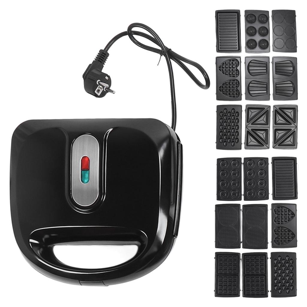 Electric Panini Press Sandwich Maker with 10 Removable Plates Rapid Heating Multifunction Electric