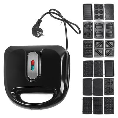 Электрическая сэндвичница-пресс для панини с 10 съемными пластинами, быстрый нагрев, многофункциональная электрическая