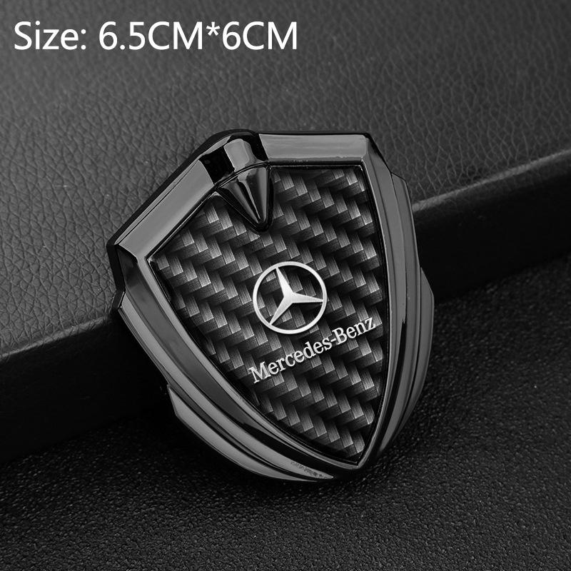 3D Metal Car Fender Side Blade Emblem Sticker For Mercedes Benz New B C E Class A Class C200L GLC GLK New CLA GLA Accessories MX9