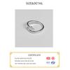 Trendy Gold Ring Opening Fine Jewelry Resizable 925 Sterling Silver Ring Antique Rings Hands Hug Shaped Loop For Women Girl Kofo