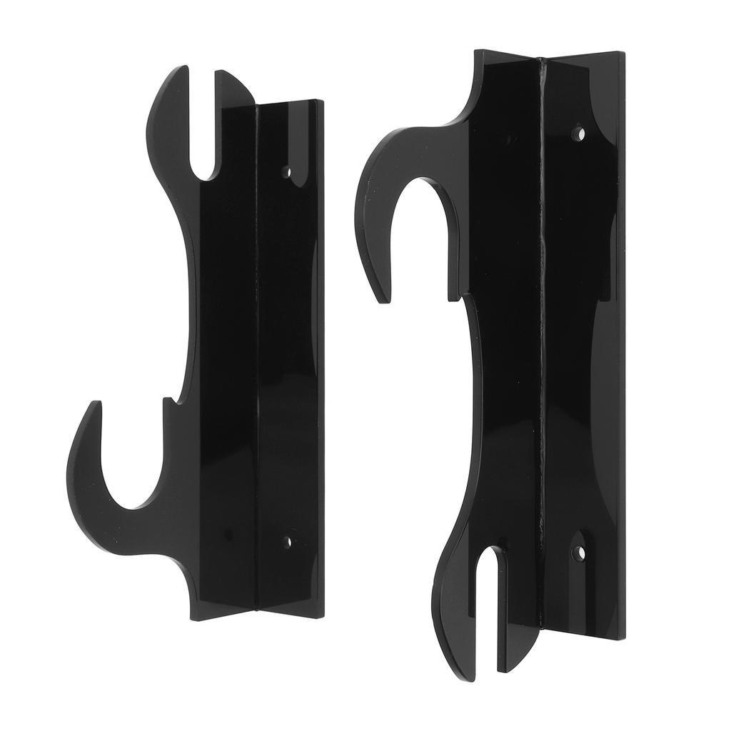 2 Pcs Samurai Knife Holder Wall Mounted Samurai Sword Holder Sword Wall Display Rack Black