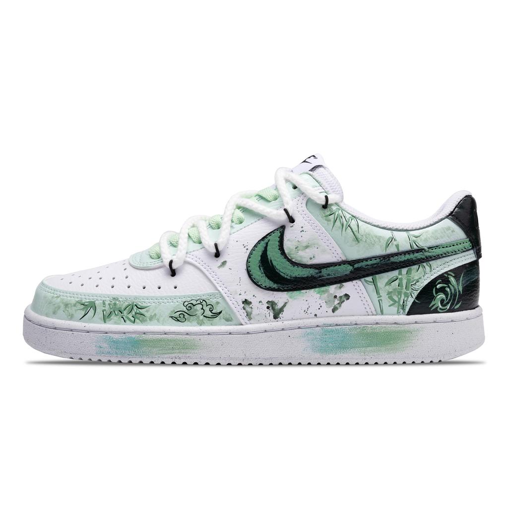 Nike Court Vision 1 Нескользящая Амортизация Устойчивая к истиранию Низкие Скейтбордические Кроссовки Мужские Светло-зеленый DH2987-101 (Команда656-)