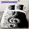 Art Music G Pattern Bedding uilt Set uilt Cover Pillowcase Home Decoration Birthday Gift (1 * duvet cover + 2 * pillowcase without core)