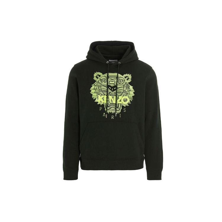 KENZO Sweatshirts Men's Black Hooded Moderate Regular FB65SW3304MB-51A