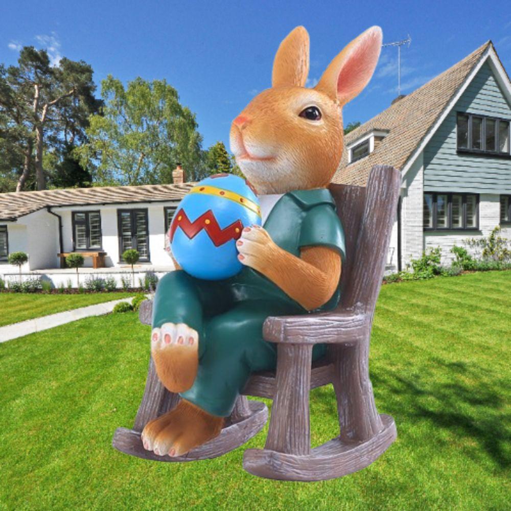 Кресло-качалка в виде яйца «Фестиваль кролика», фигурка милого животного, книжная полка, шкаф