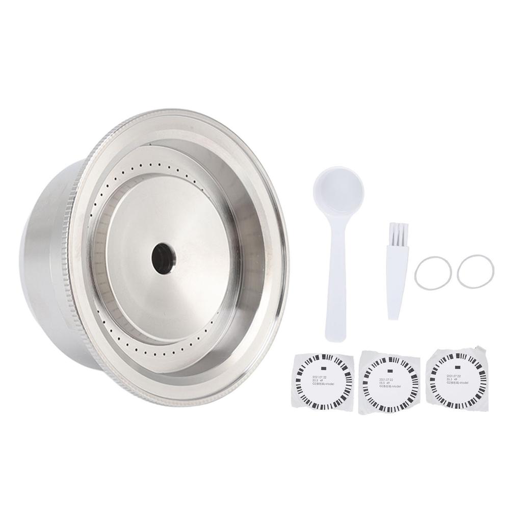 Stainless Steel Coffee Capsule Refillable Filter Cup Reusable for Nespresso Machine