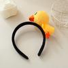 Обруч для волос с изображением маленькой желтой утки, забавный декор в виде животных, детская повязка на голову, заколка для волос для девочек, детский подарок