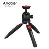 Mini Tabletop Tripod Phone Camera Tripod Removable Ball Head Foldable for DSLR/Mirrorless Cameras DV LED Video Light