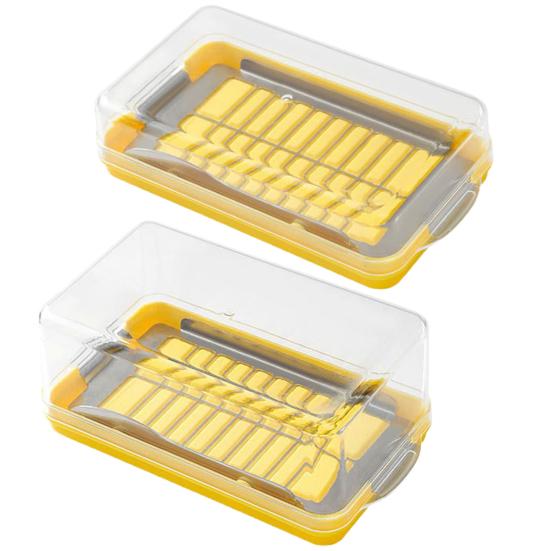 Пластиковая коробка для нарезки масла, блюдо для нарезки масла с прозрачной крышкой, для столешницы, контейнер для охлажденного масла, сделай сам