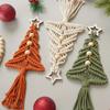 1pc Handmade Christmas Tree Pendant Set - Bohemian Style Hanging Decorations for Holiday Home, Backpacks & Door Frames