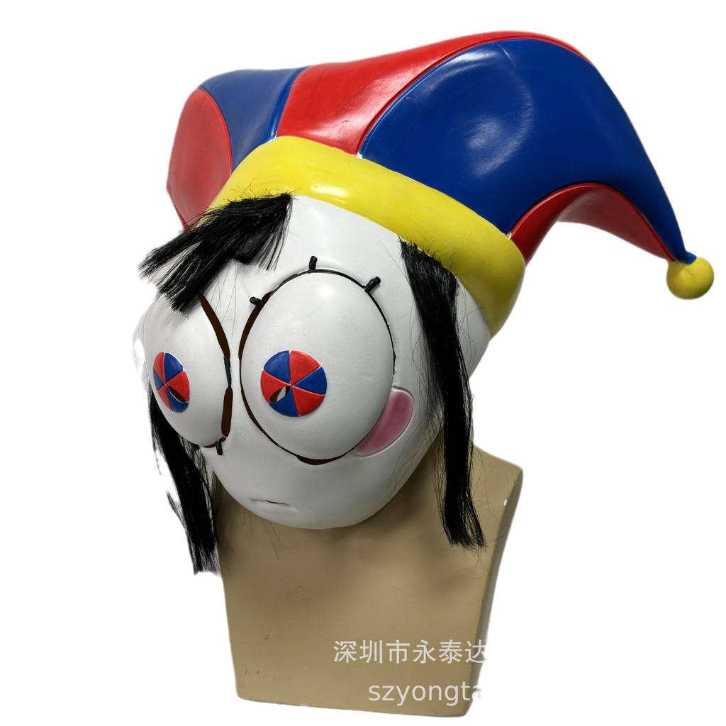 Pamni Latex Mask Magic Digital Circus cos New clown costume prop for role-playing