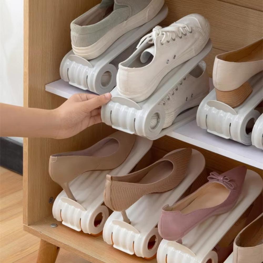 Регулируемый органайзер для обуви с отделениями для обуви, двухслойный органайзер для обуви, новая полка для обуви