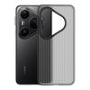 Case for Huawei Pura80 Ultra, Ultra-Thin Frosted PP, Full Protection Anti-Slip Heat Dissipation Outer Case, Corrugated Pattern - Transparent Black