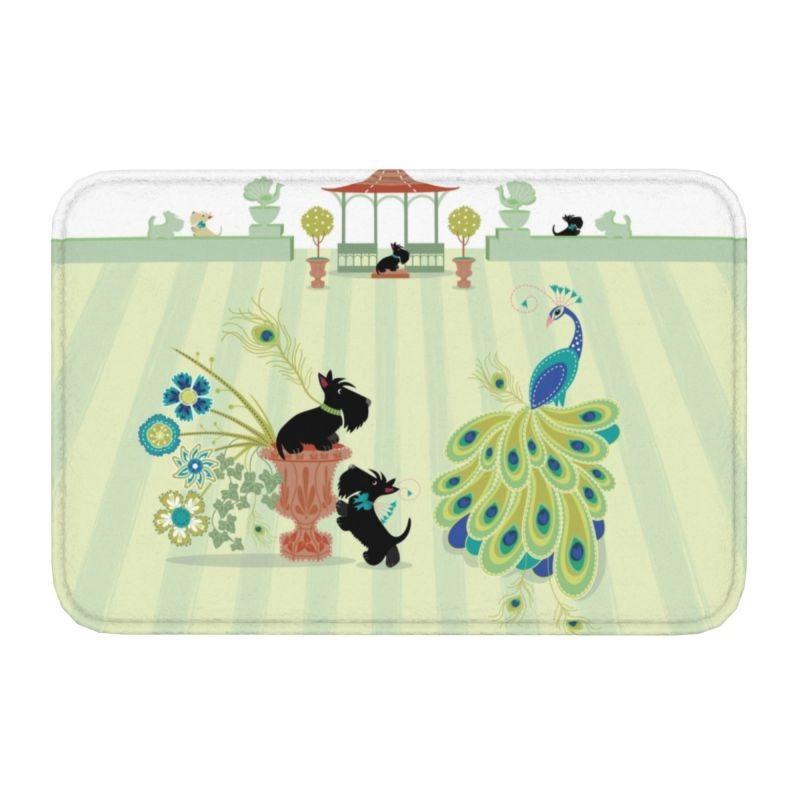 Cute Scottish Terrier  Front Door Floor Entrance Mats Indoor Scottie Dog Bath Kitchen Doormat Toilet Carpet Rug Home Decoration