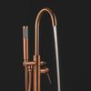 Lungo Brushed Copper Floor-Mounted Freestanding Bathtub Tap