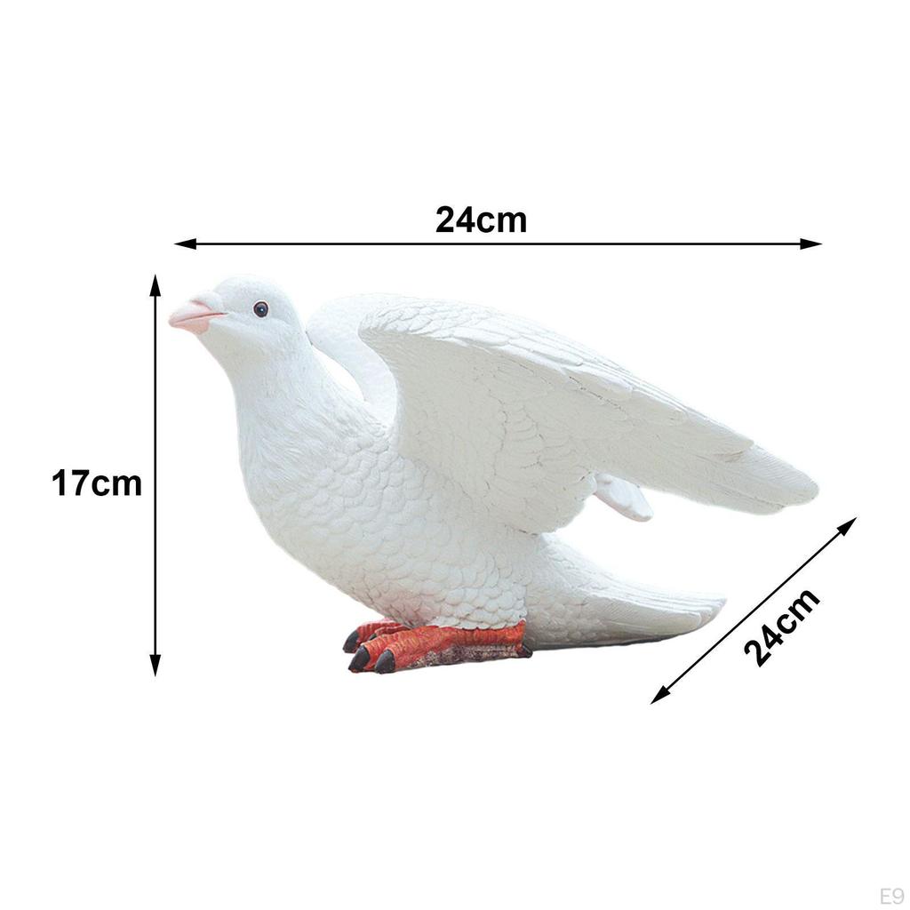 Модель искусственного голубя, модель поддельных птиц, коллекция, имитация статуи, белая фигурка