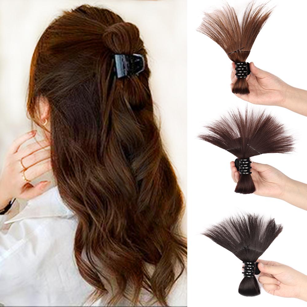 MERISIHAIR Синтетические небрежные пучки для волос, короткие накладные волосы в виде бабочки, для женщин, регулируемые, легкие накладные волосы