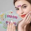 Sexy Diamond Face Tattoo Stickers Colorful Glitter Party Face Decal 3D Self-Adhesive Face Jewel Sliders