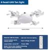 E27 Screw Drone Modeling Fan Lights Household Invisible Remote Control Fan Lamp Dimmable Electric Ceiling Fan