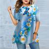 Женская летняя удобная футболка с короткими рукавами и круглым вырезом больших размеров, повседневная мешковатая футболка средней длины