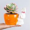 Cute Rabbit Flower Pot Ceramic Succulent Pot Planter Home Decor Indoor Decoration Desktop Ornaments Bonsai Plant Pot