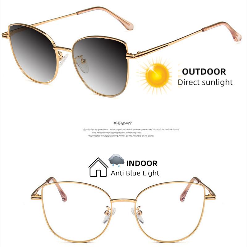 New Women Glasses Cat Eye Anti Blue Light Radiation Protection Eyeglasses Female Small Frame Eyewear Metal Girls Reading Glasses