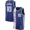 Nike NBA Swingman Jersey V-образный вырез, прямой покрой, без рукавов, спортивный баскетбольный жилет, мужские топы, цвет Rush-Blue DX8518-401