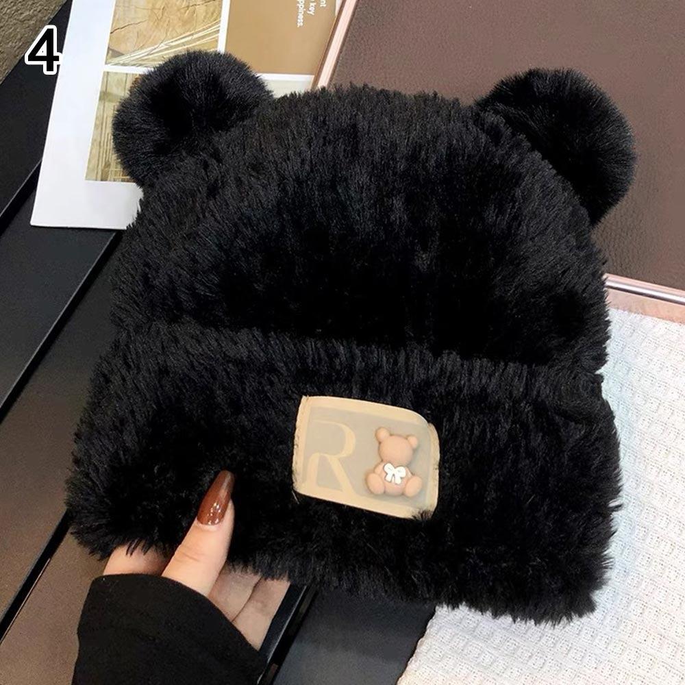 Plush Beanie Hat Ear Protection Bonnet Caps New Knitted Hat