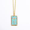 Women's Jewelry Straps Tarot Square Necklace Female Ins Jewelry Ladies