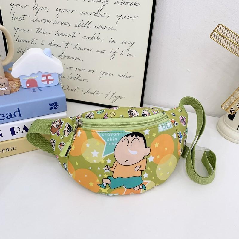 Chest Fashion Kid Bag With Crayon Shin Chan And Nene Print Designs For Daily Use