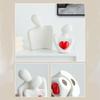 Abstract Couples Embrace Statue Ceramic Miniatures Figurine People Love Sculpture  Home