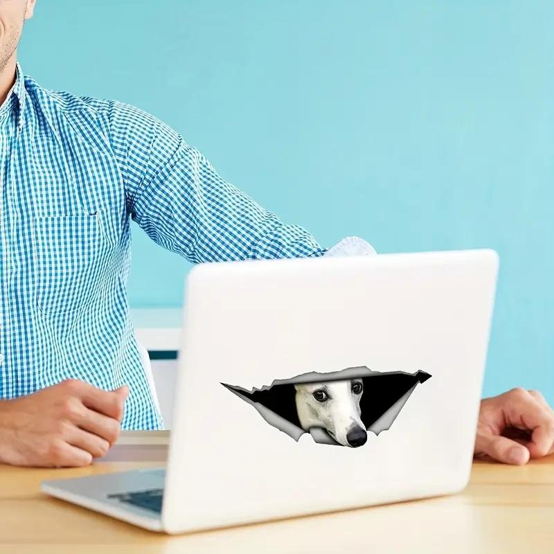 DS81#30x11.5см креативная наклейка на автомобиль белая 3d аксессуары для собак виниловая наклейка на автомобиль царапины