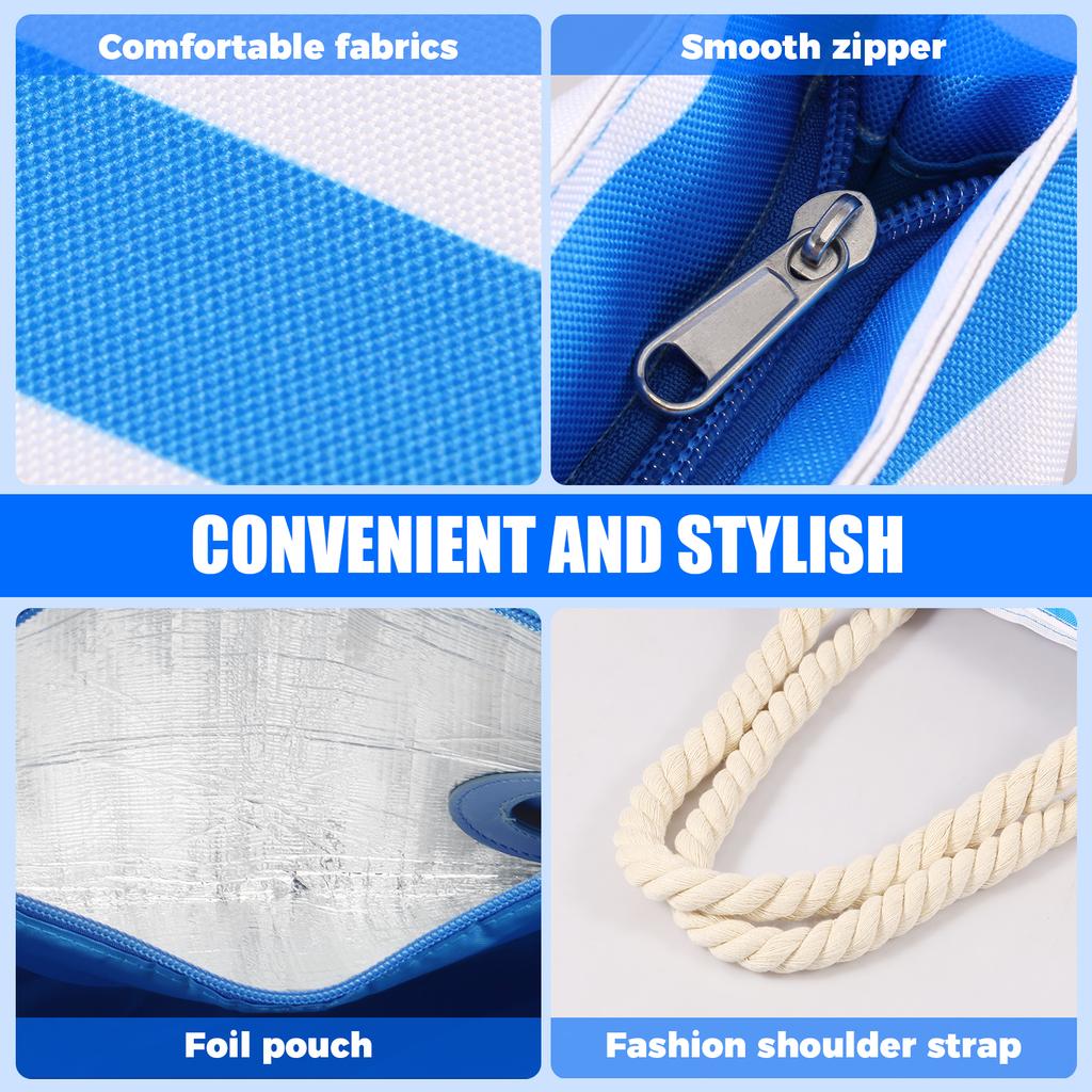 Beach Wine Tote Bag Wine Cooler Bag Leakproof Insulated Purse Carrier Portable Detachable Liner Wine Cooler Bag for Travel