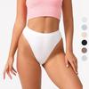Dia's Seamless High-Waist Nylon Panties - Solid Color Sexy Thong for Women
