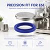 2PCS Stainless Steel+Silicone Shower Screen Steam Ring for E61/Faema/Rocket For E61 Coffee Machines