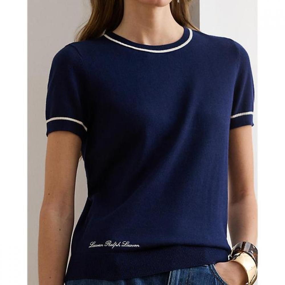Свитер с коротким рукавом Lauren Ralph Lauren двухцветный Wmlrswesn820192400