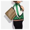 COACH handbag Mollie classic presbyopic snap closure detachable handle shoulder strap canvas with leather bucket bag crossbody shoulder bag 28 women's