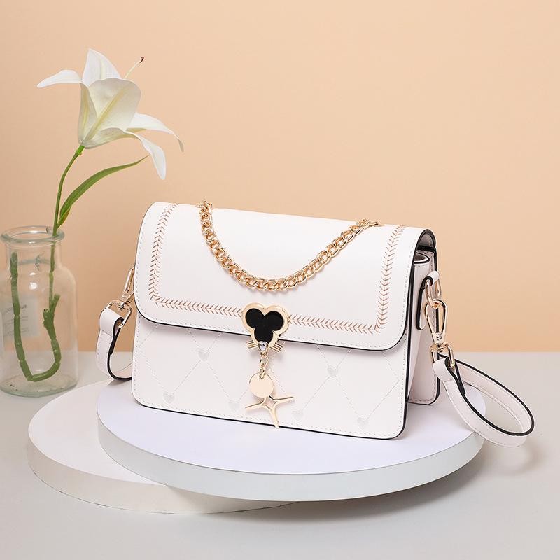 Новая сумка через плечо, маленькая квадратная сумка на цепочке, сумка на одно плечо, универсальная высококачественная женская сумка