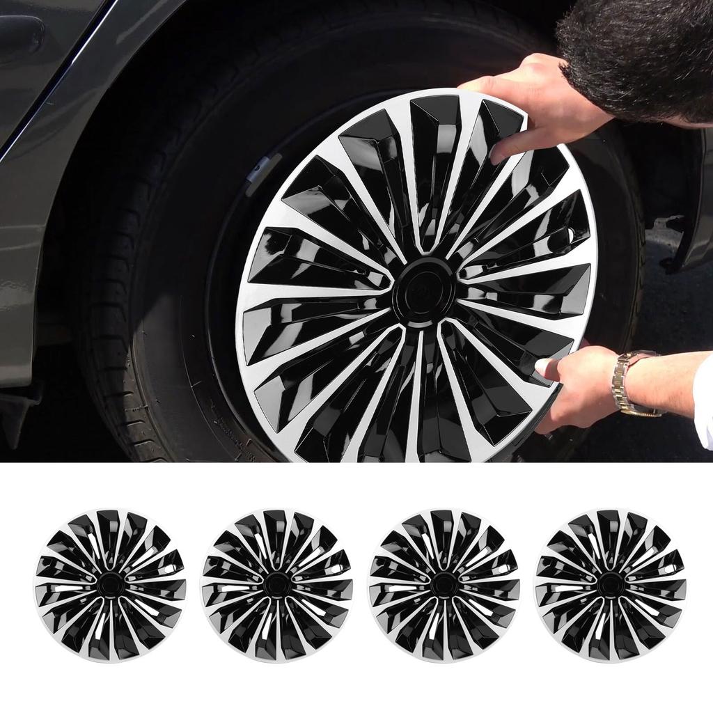 4 шт. Колпаки на ступицы колес 14 дюймов, крепление на клипсах, стильный дизайн для автомобильных шин R14
