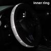 1 чехол на руль автомобиля из ПУ-кожи с бриллиантовой инкрустацией Blingbling подходит для 14,5-15 "автотоваров