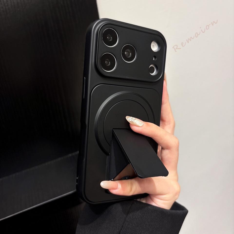 Официальный магнитный чехол-подставка для телефона Для For Iphone 17 11 12 13 14 1 16 17 Pro Max Жидкий Ударопрочный Защитный Чехол