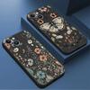 Чехол-органайзер 'Цветок бабочки' для Google Pixel 7 Pro 7a 8 Pro 6a 6 Pro Черный Мягкий чехол