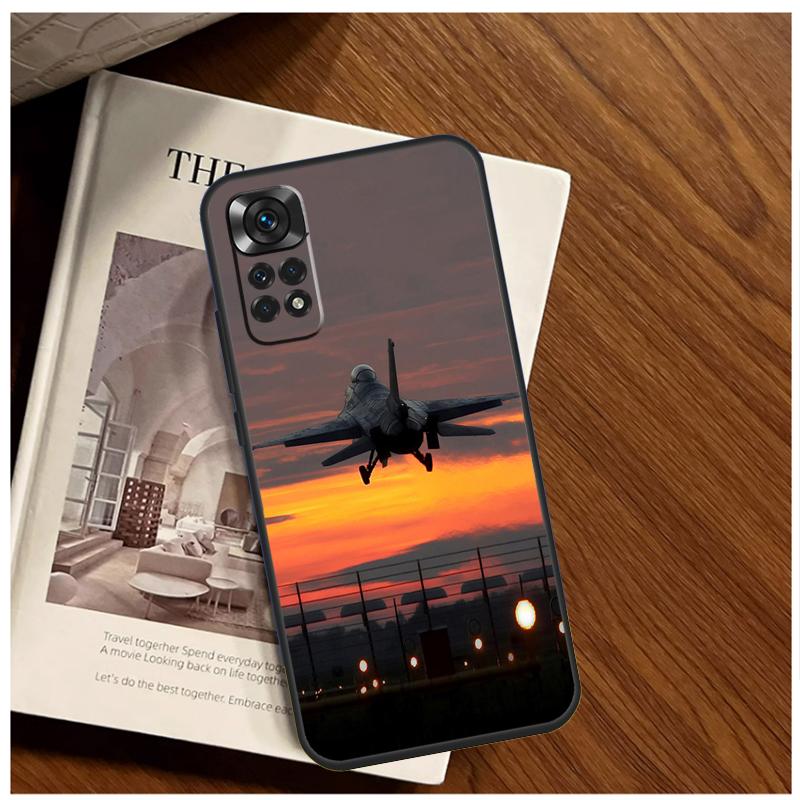Fighting Plane Aircraft Case For Xiaomi Redmi Note 12 10 9 11 13 Pro Plus 12S 10S 11S 9S Redmi 13C 10C 9C 12C Cover