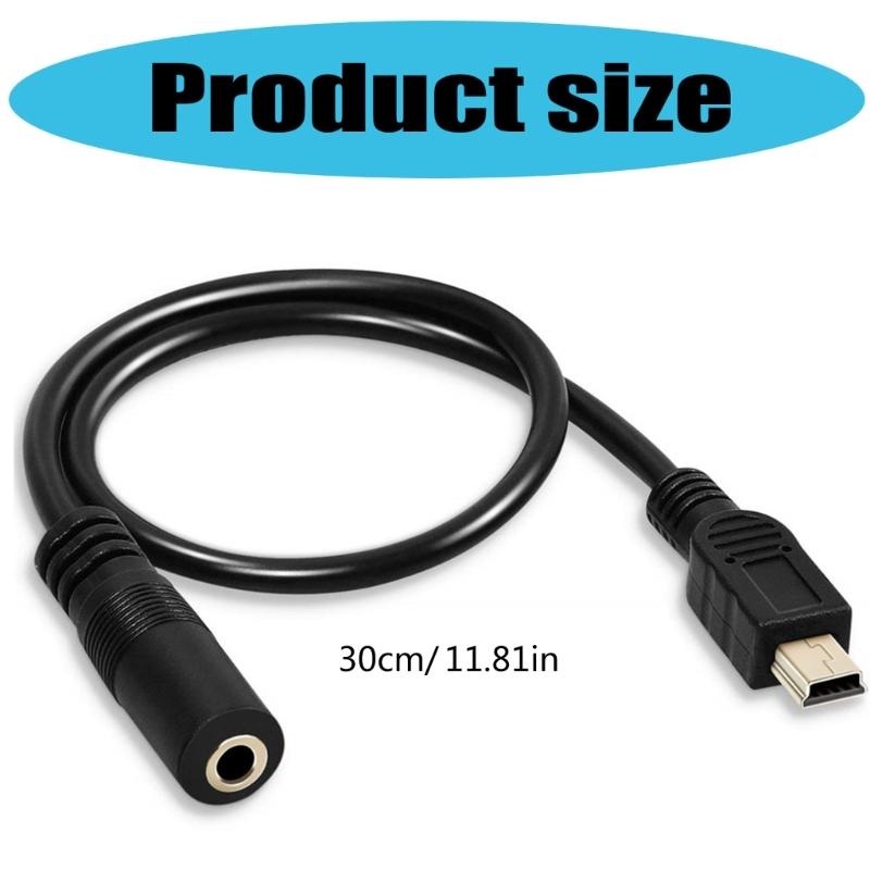 DC3.5mm Female to Mini 5Pin Male Sound Cable for Connecting Microphones and Earphones